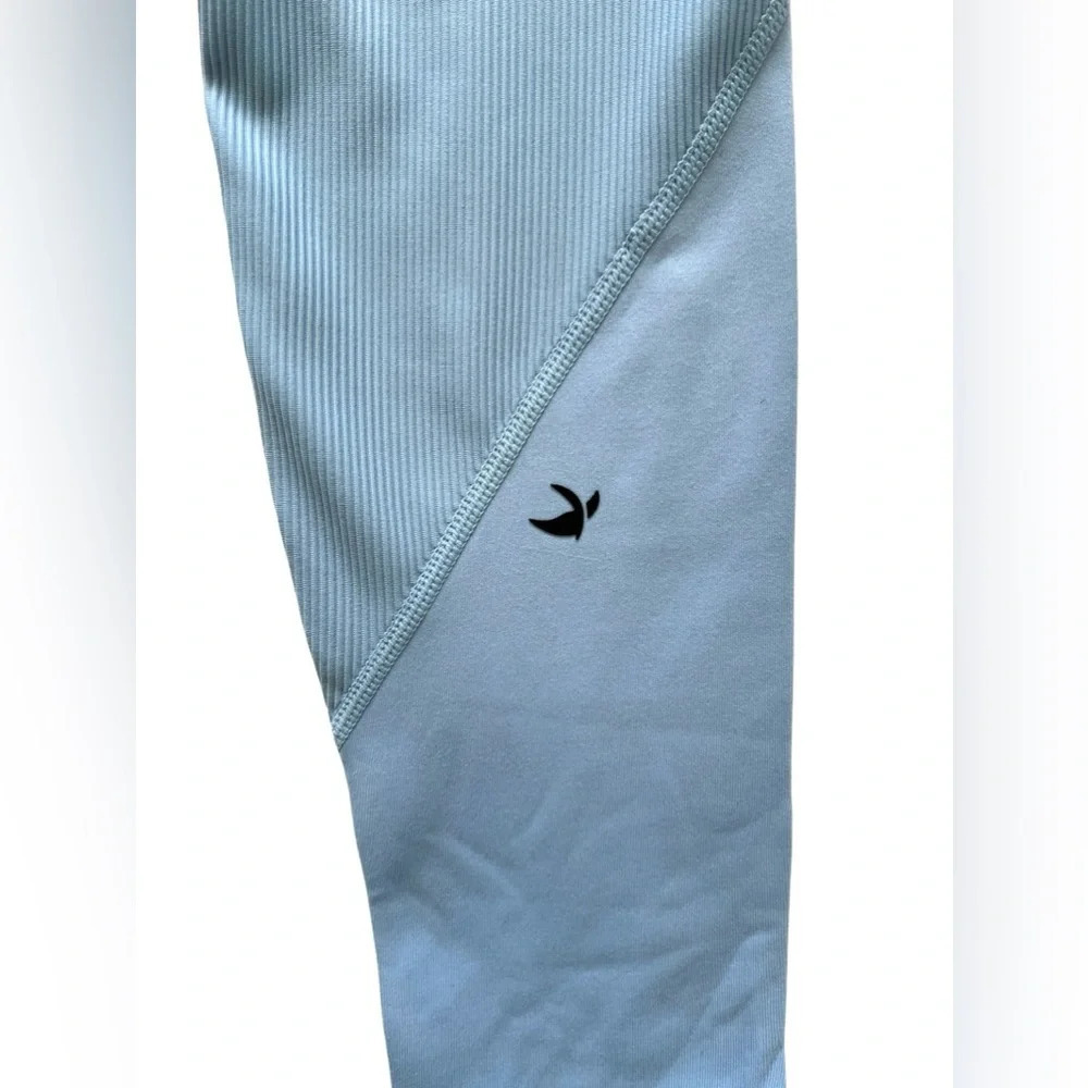 NWOT GLYDER Tone Up Legging Ice Blue tights pants gym Athleisure exercise S - Picture 8 of 8